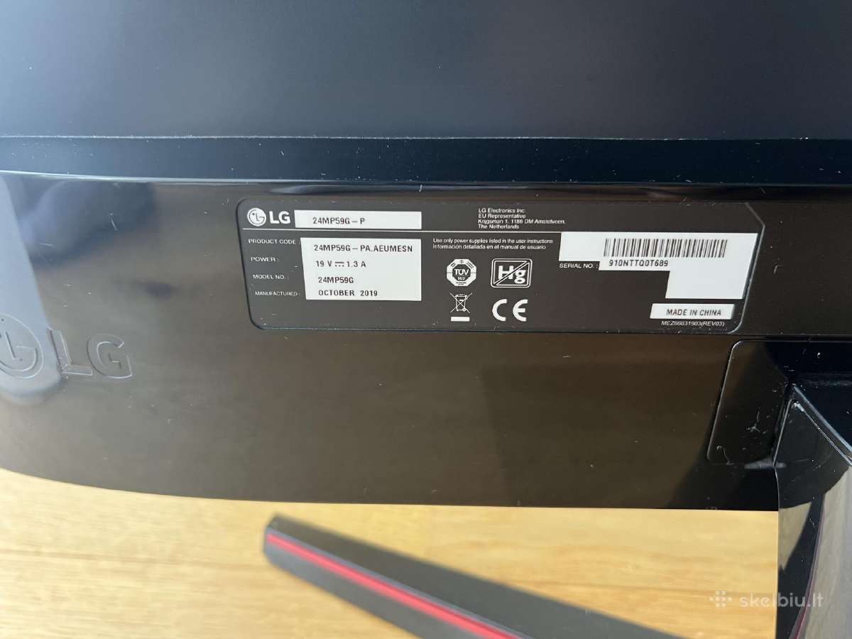LG 24mp59g-p 24" Fhd Ips 75hz Gaming Monitorius - nuotraukos Nr. 6