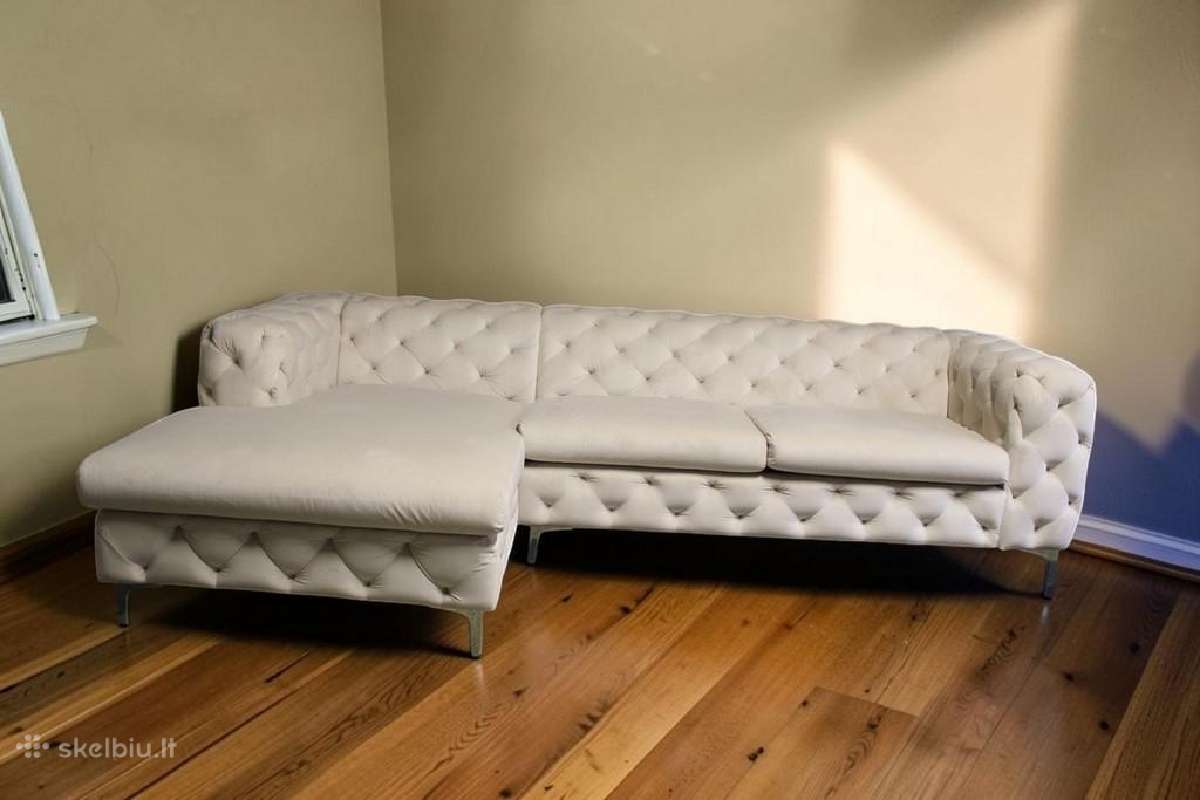 Chesterfield natūralios odos komplektas 3+3 - nuotraukos Nr. 22