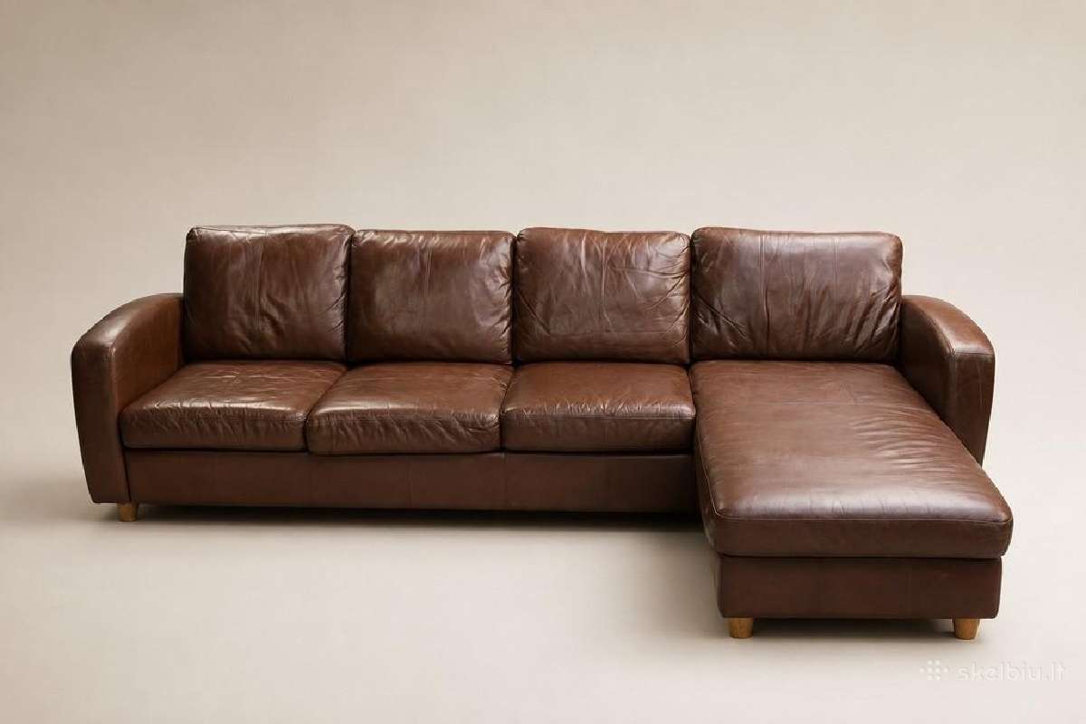 Chesterfield natūralios odos komplektas 3+3 - nuotraukos Nr. 25
