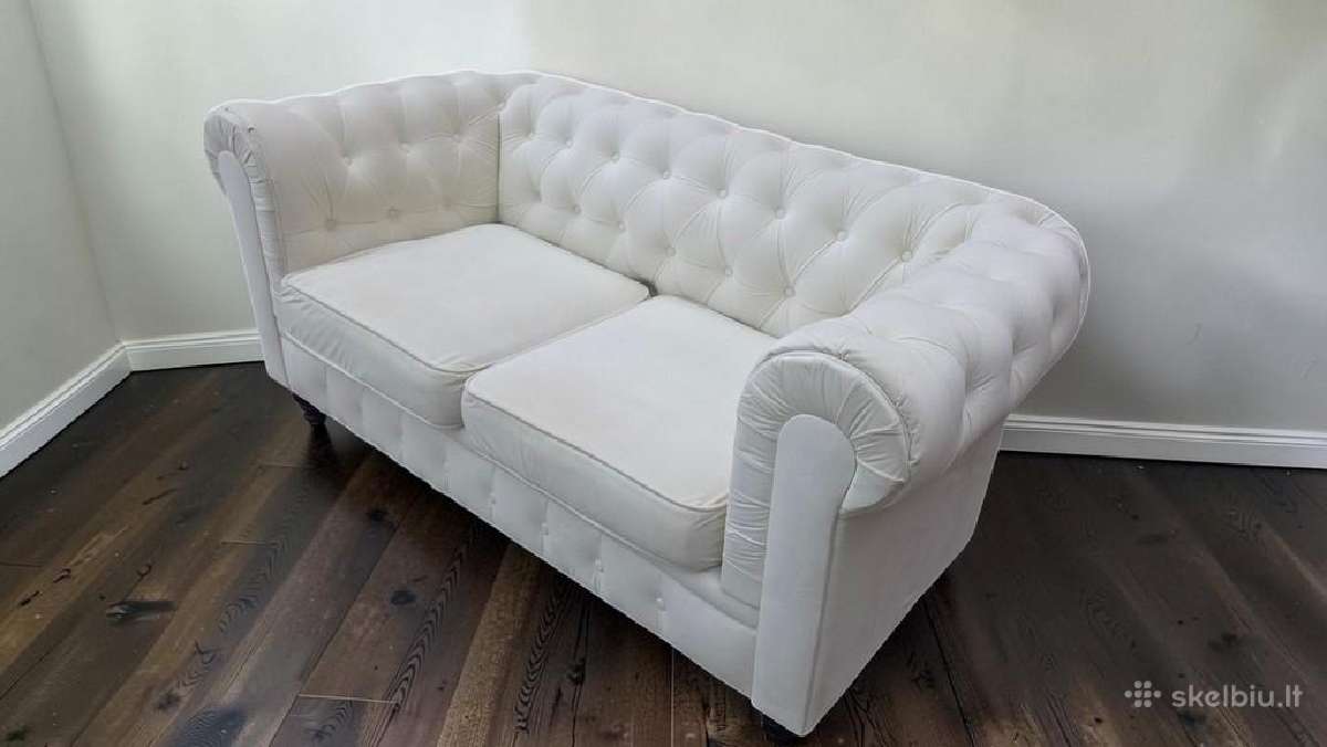 Chesterfield natūralios odos komplektas 3+2 - nuotraukos Nr. 17