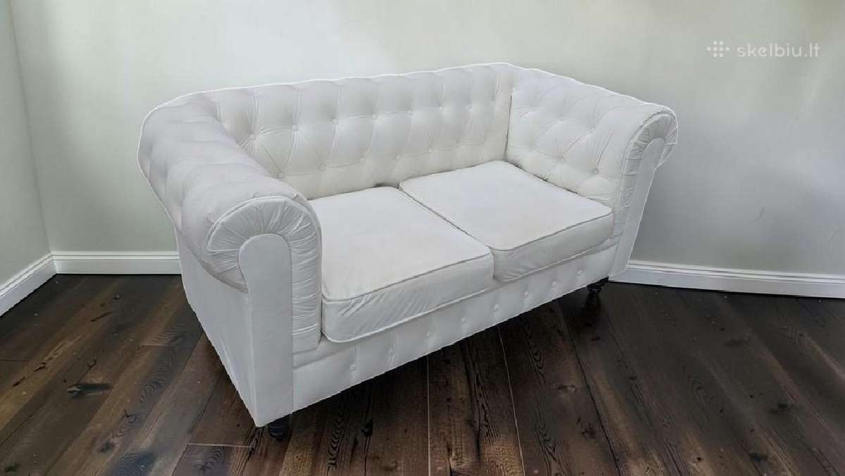 Chesterfield natūralios odos komplektas 3+2 - nuotraukos Nr. 18