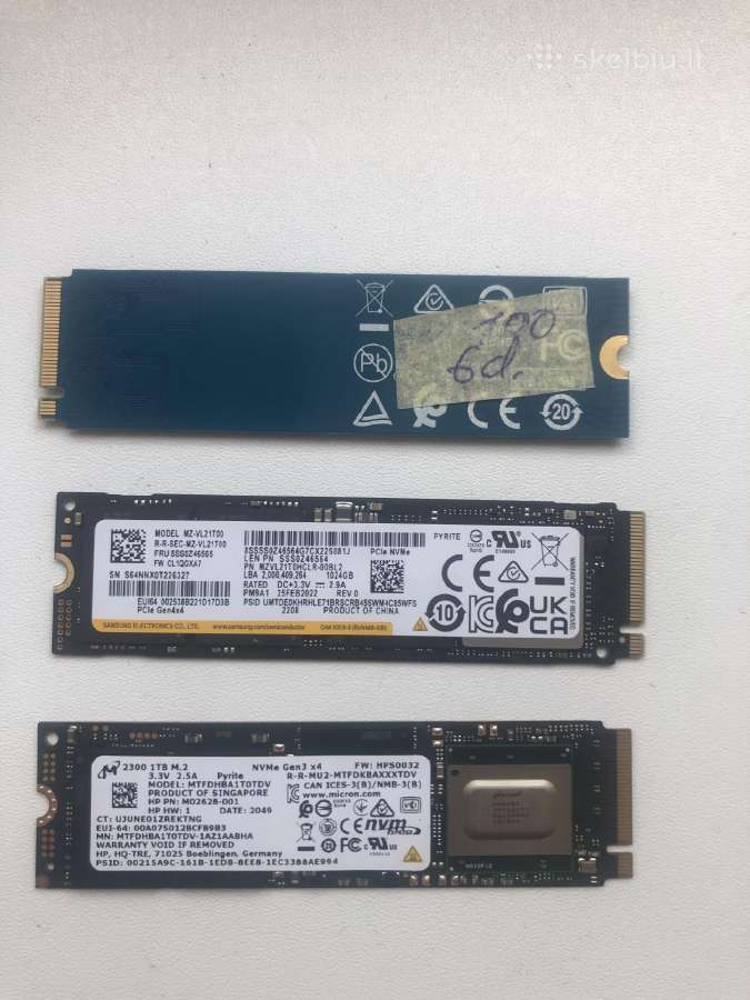 1tb nvme SSD m2 Wd Samsung - nuotraukos Nr. 2