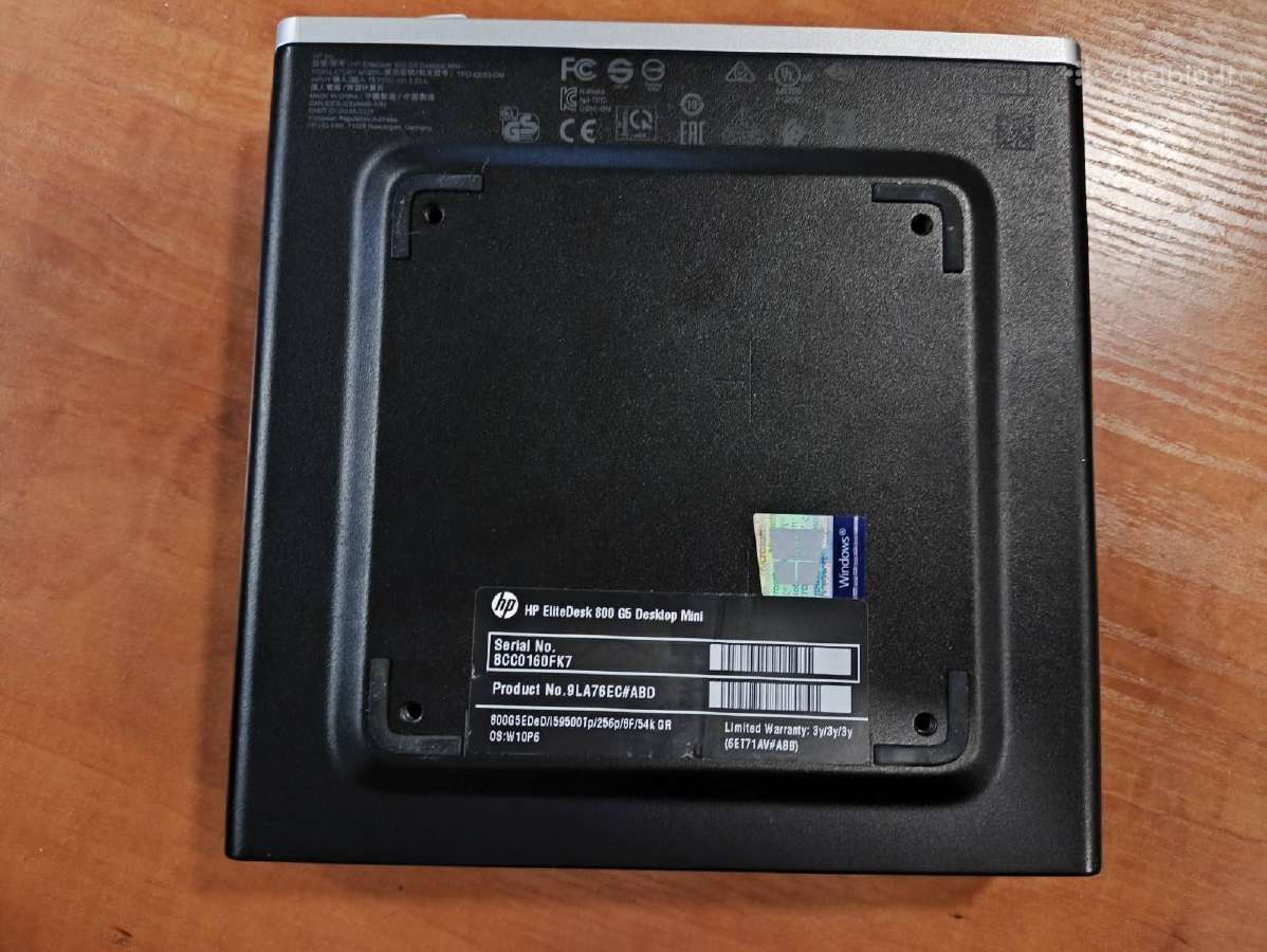 Elitedesk 800 G5 Mini Pc i5-9500t 8gb Be SSD Disko - nuotraukos Nr. 3
