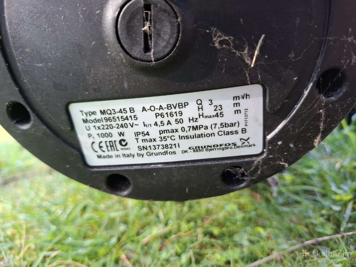 Du siurbliai (hidroforai) Grundfos Mq - nuotraukos Nr. 3