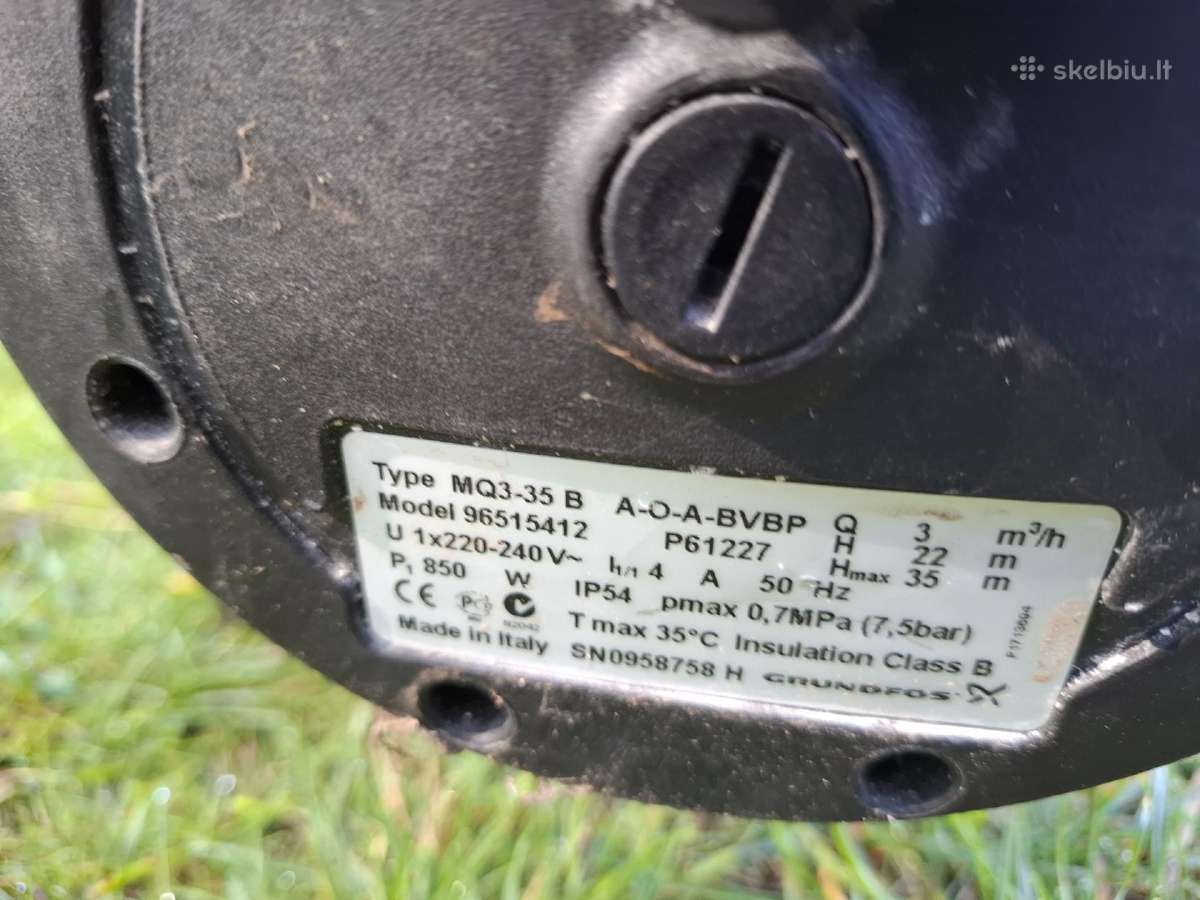 Du siurbliai (hidroforai) Grundfos Mq - nuotraukos Nr. 4