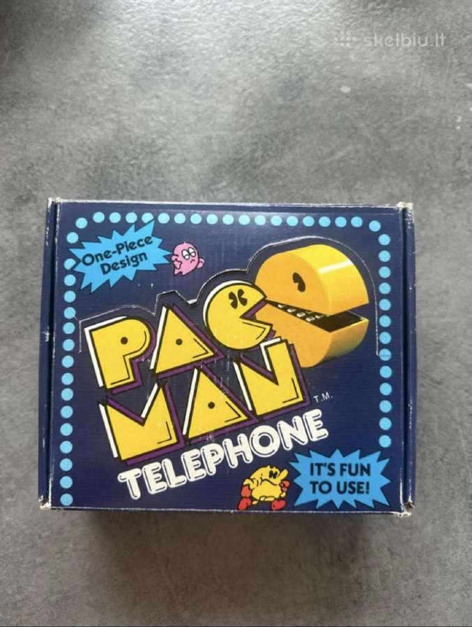 Kolekcinis Pac-man stalo telefonas 1980 m. retro - nuotraukos Nr. 2