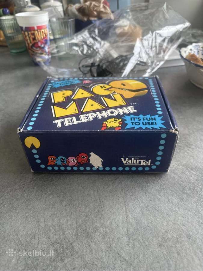 Kolekcinis Pac-man stalo telefonas 1980 m. retro - nuotraukos Nr. 3