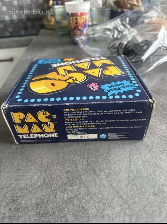 Kolekcinis Pac-man stalo telefonas 1980 m. retro - nuotraukos Nr. 5