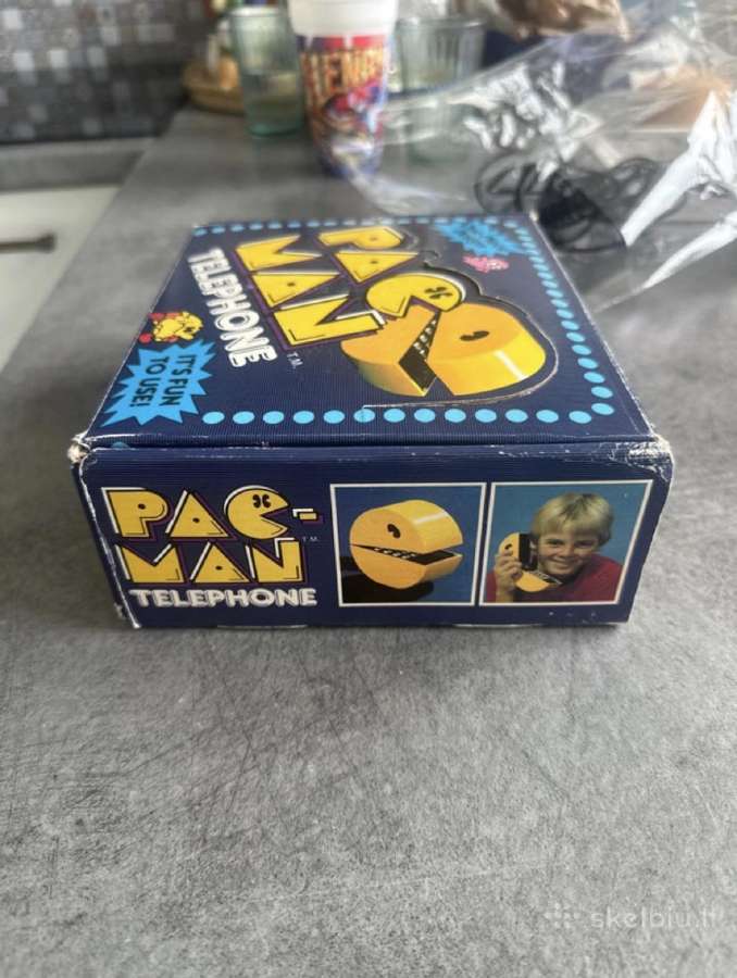 Kolekcinis Pac-man stalo telefonas 1980 m. retro - nuotraukos Nr. 6