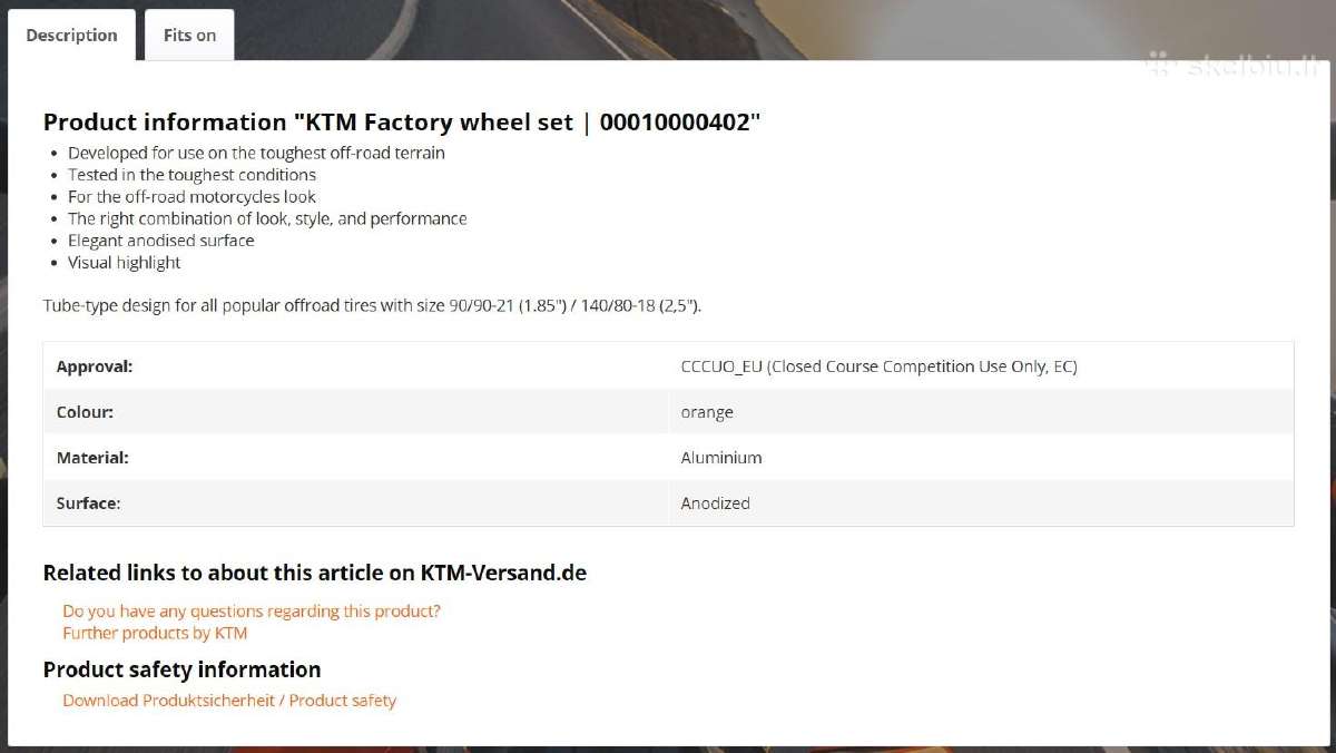 KTM power parts - nuotraukos Nr. 4