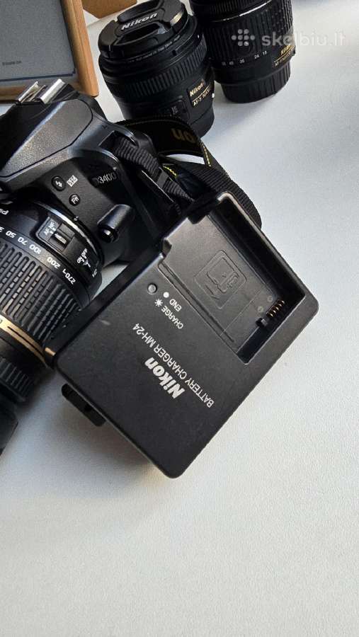 Nikon D3400 Dslr + 3 Lenses + 16 GB Memory Card - nuotraukos Nr. 10