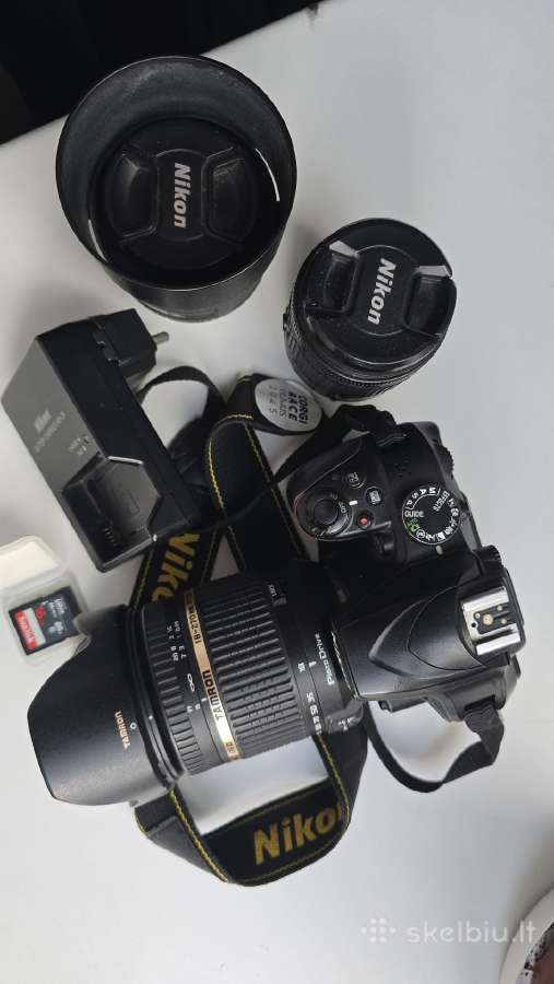 Nikon D3400 Dslr + 3 Lenses + 16 GB Memory Card - nuotraukos Nr. 3