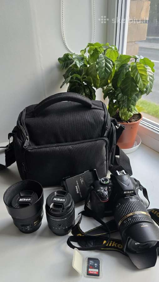 Nikon D3400 Dslr + 3 Lenses + 16 GB Memory Card - nuotraukos Nr. 4