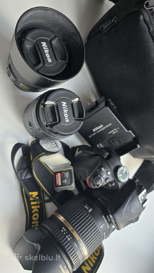 Nikon D3400 Dslr + 3 Lenses + 16 GB Memory Card - nuotraukos Nr. 5