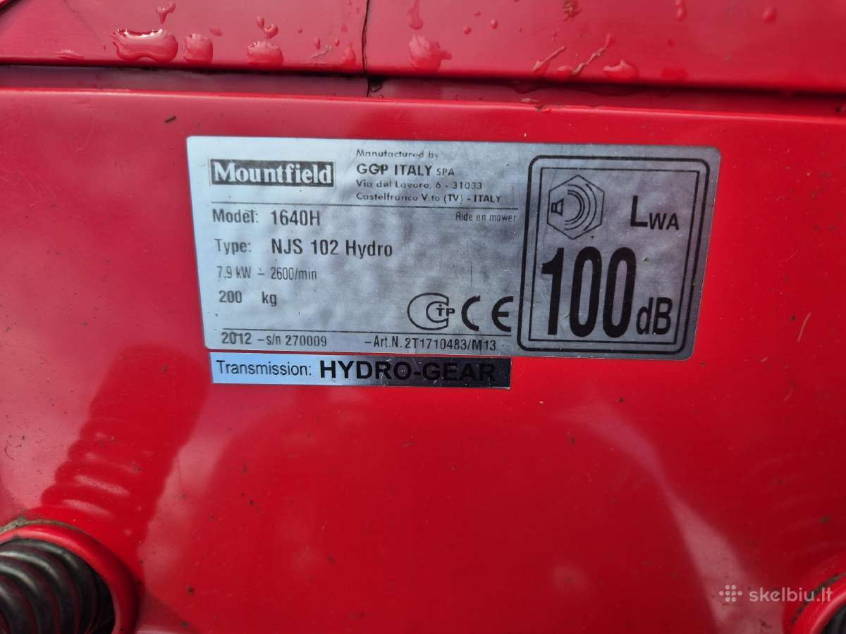 Mountfield 1640h traktoriukas - nuotraukos Nr. 3