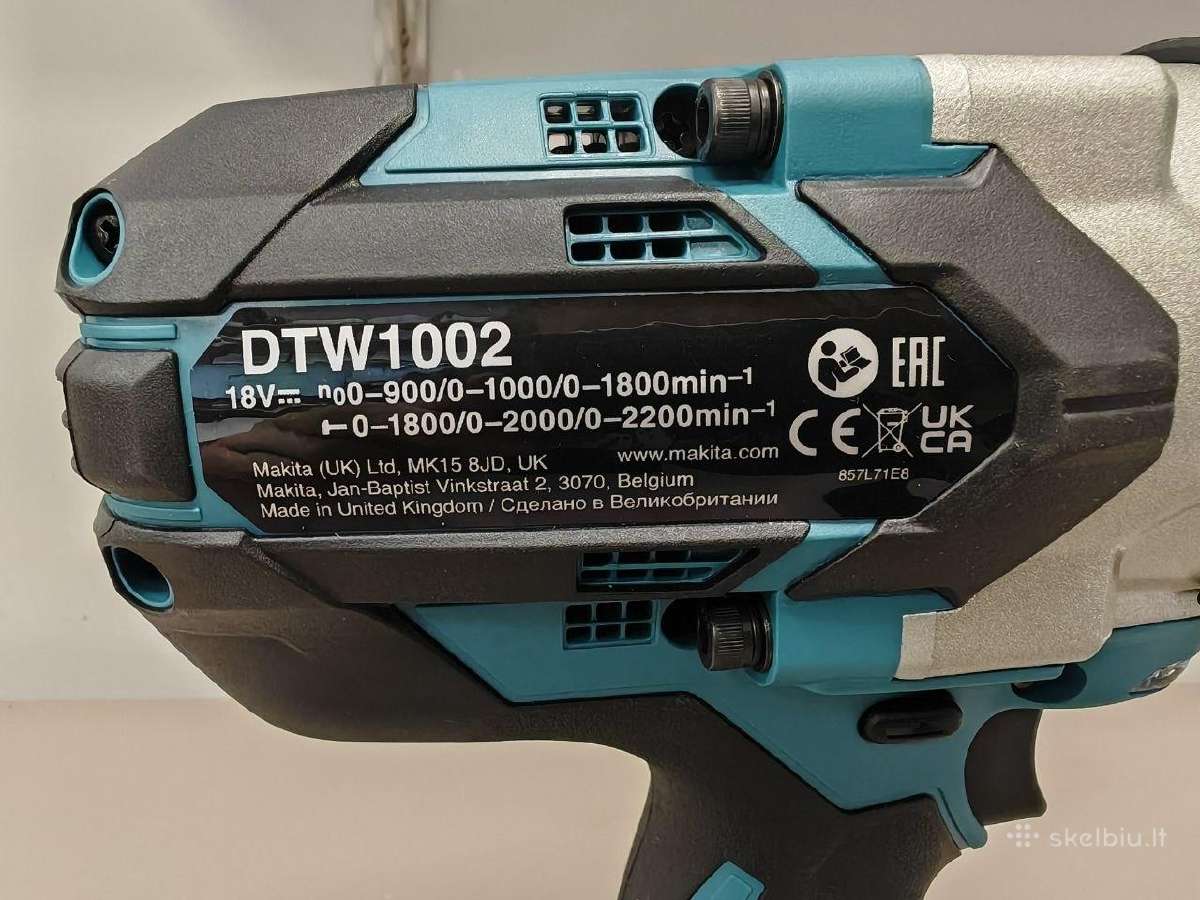 Naujas Makita smuginis veržliasukis Dtw1002 - nuotraukos Nr. 3
