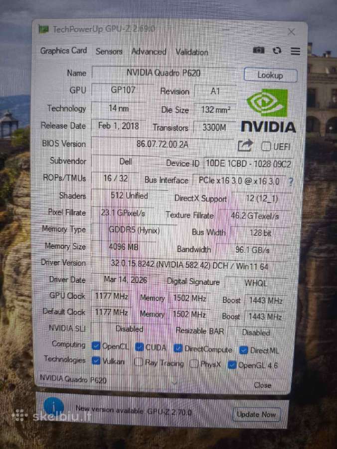 Precision 3551 15.6 Ips i7-10850h 32gb 512 P620 4G - nuotraukos Nr. 5