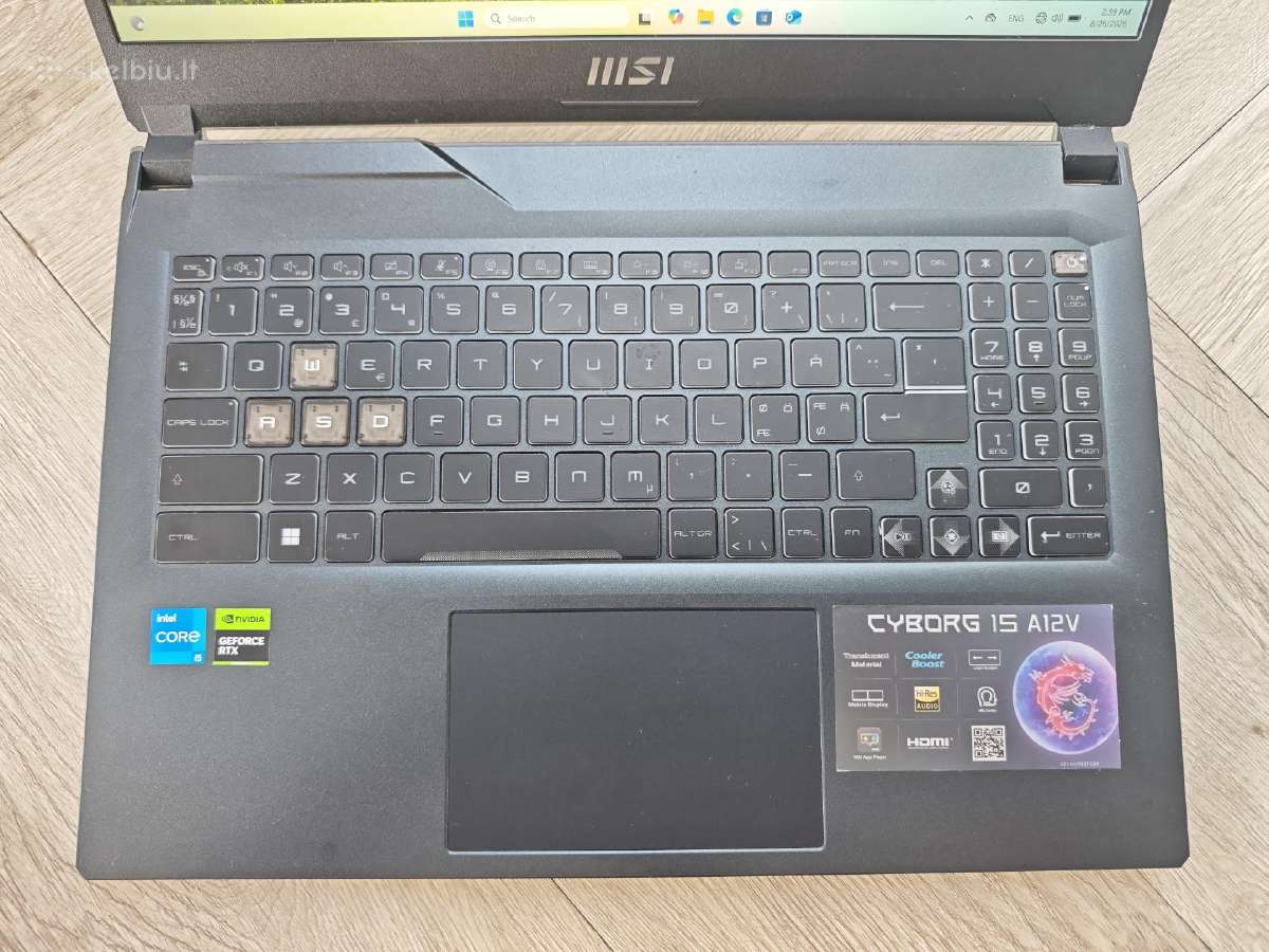 Msi Cyborg 15, Rtx 4060, i5 - nuotraukos Nr. 4