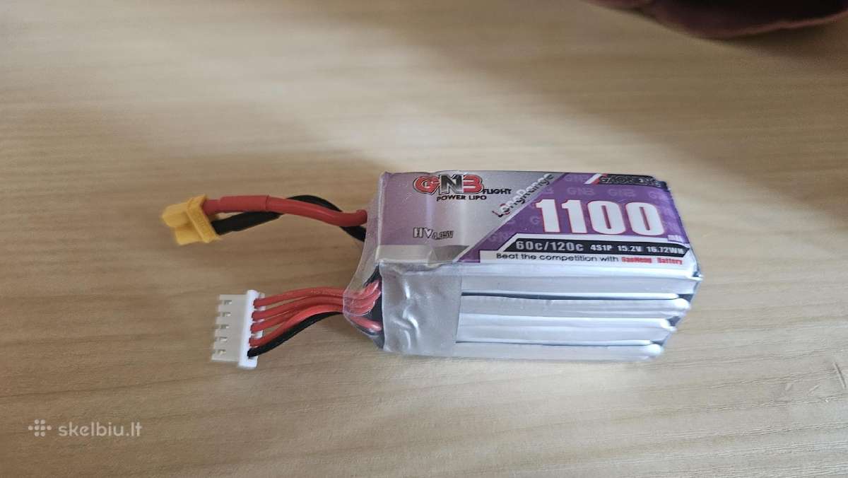Gnb 1100mah 4S Hv Lipo baterijos, 2 vnt., Xt30 - nuotraukos Nr. 2