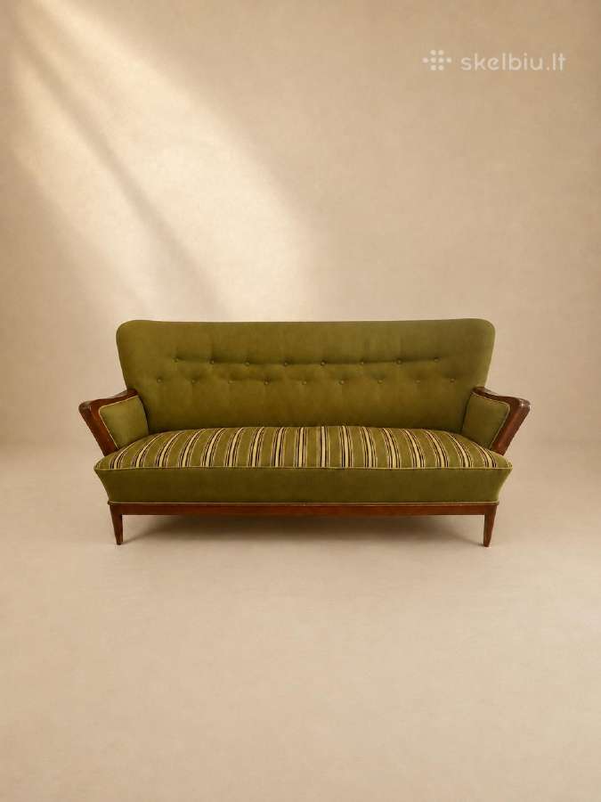 Mid-century baldų komplektas: Sofa + 5-ios kėdės - nuotraukos Nr. 2