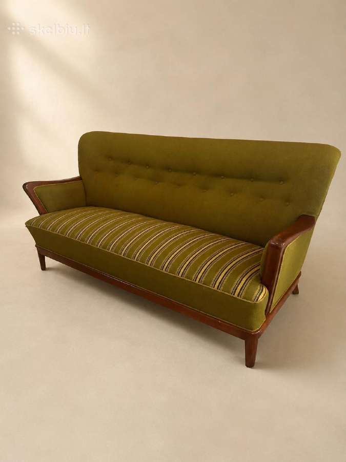Mid-century baldų komplektas: Sofa + 5-ios kėdės - nuotraukos Nr. 4