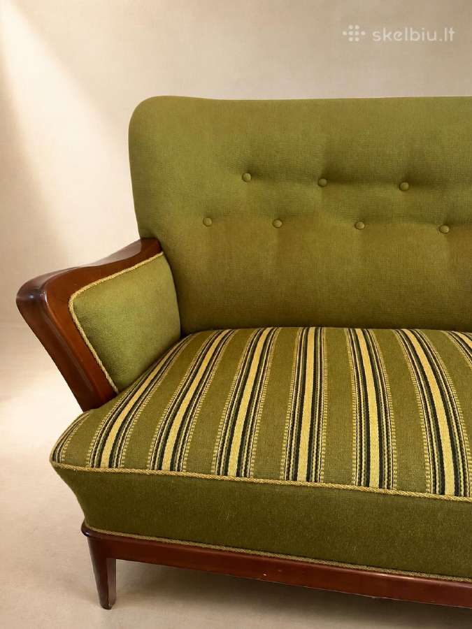 Mid-century baldų komplektas: Sofa + 5-ios kėdės - nuotraukos Nr. 6