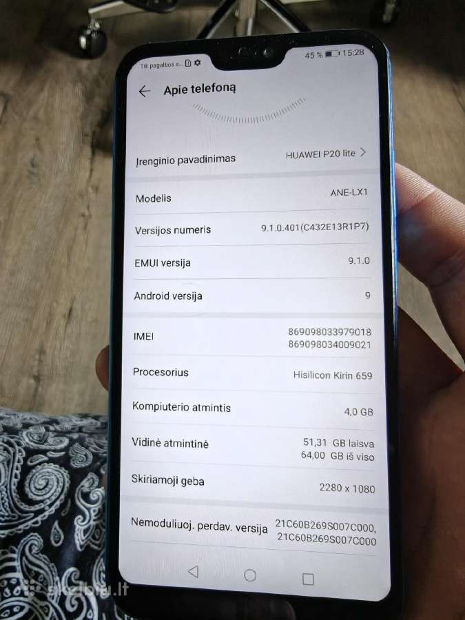 Huawey P20 Lite - nuotraukos Nr. 3
