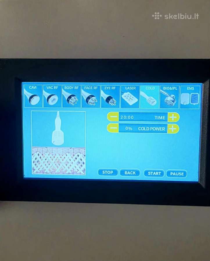 Daugiafunkcinis 9in1 kavitacijos ir Rf aparatas - nuotraukos Nr. 16