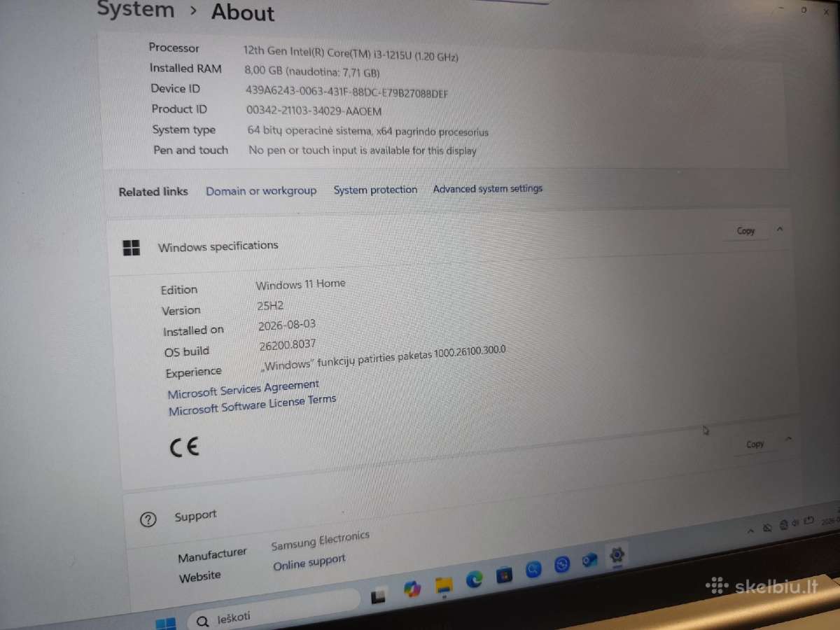 Samsung galaxy book 2 8/256gb - nuotraukos Nr. 5