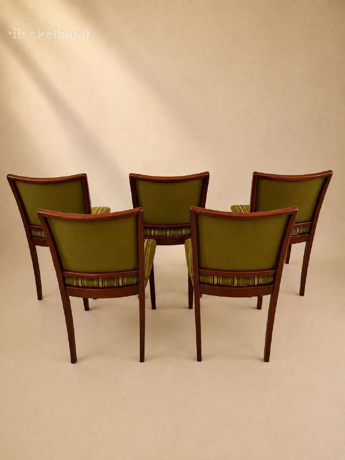 5 daniškos vintažinės „mid-century“ kėdės retro - nuotraukos Nr. 2