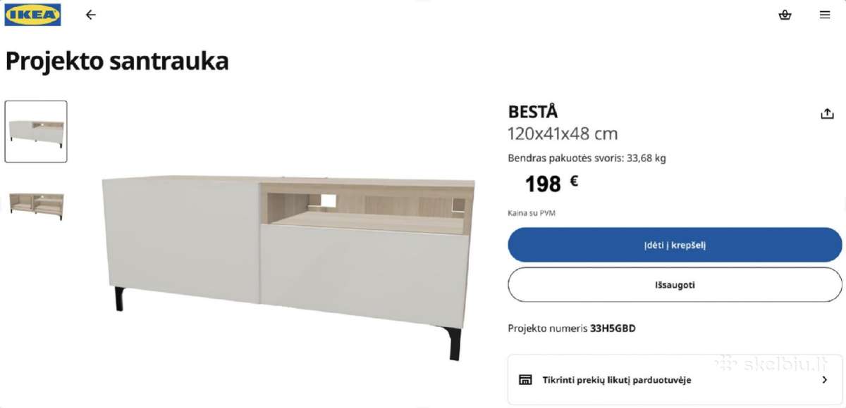 Ikea Besta TV spintelė - nuotraukos Nr. 3