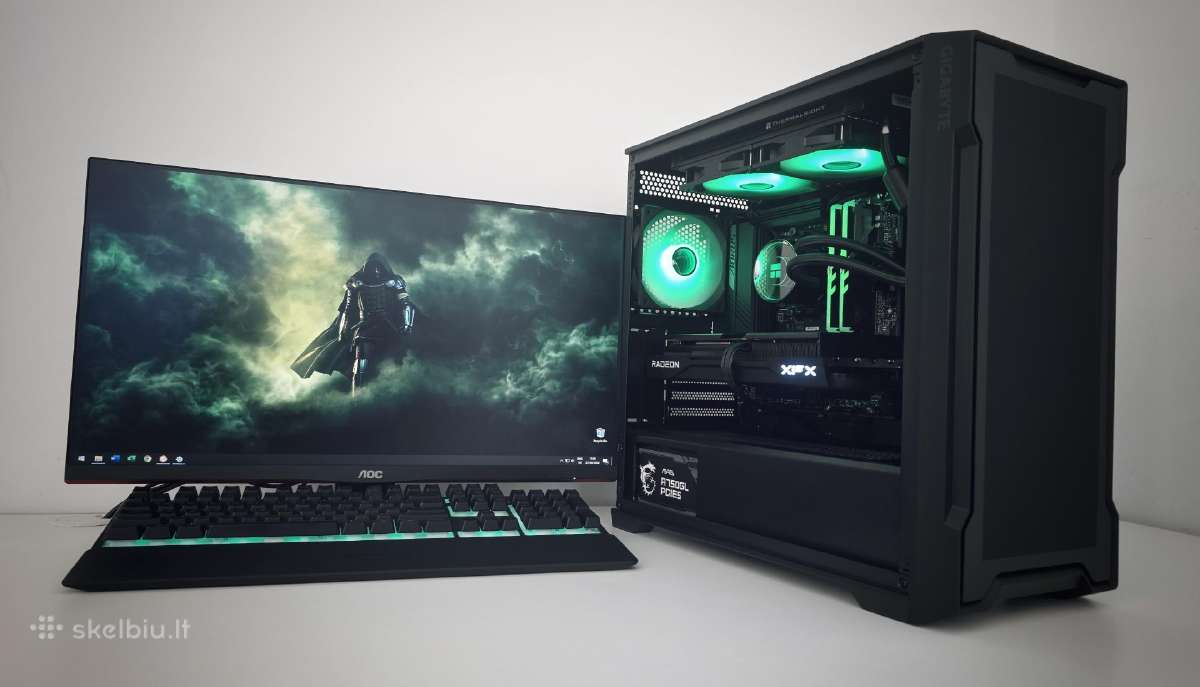 Ryzen 5 9600x Rx 9060 XT Oc 16gb 32g M2 Gold Psu - nuotraukos Nr. 3