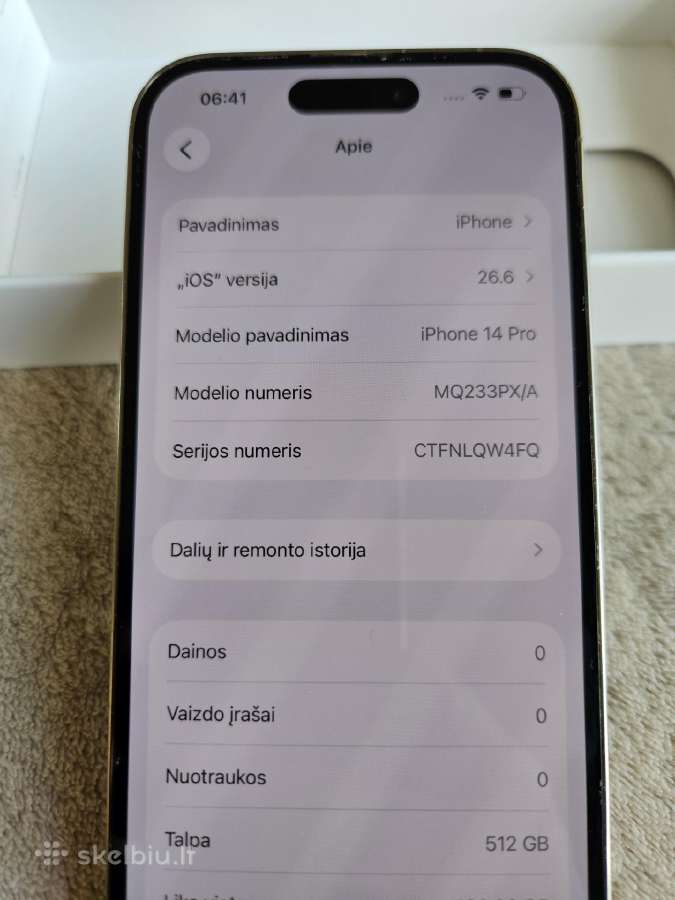 iPhone 14pro 512gb Gold - nuotraukos Nr. 6