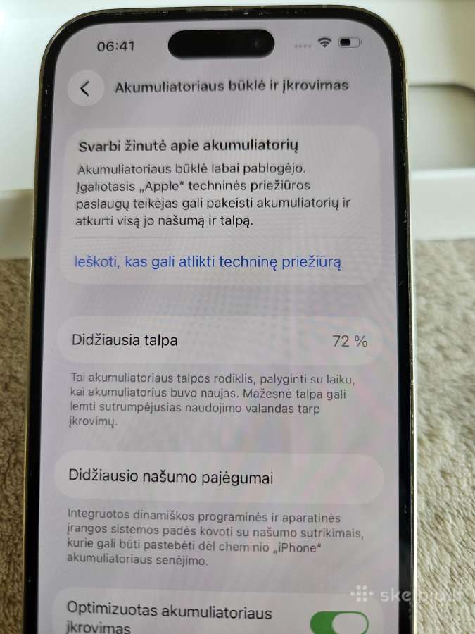 iPhone 14pro 512gb Gold - nuotraukos Nr. 7