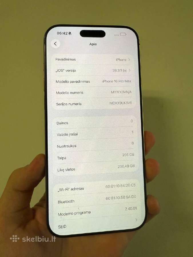 iPhone 16 pro max - nuotraukos Nr. 3