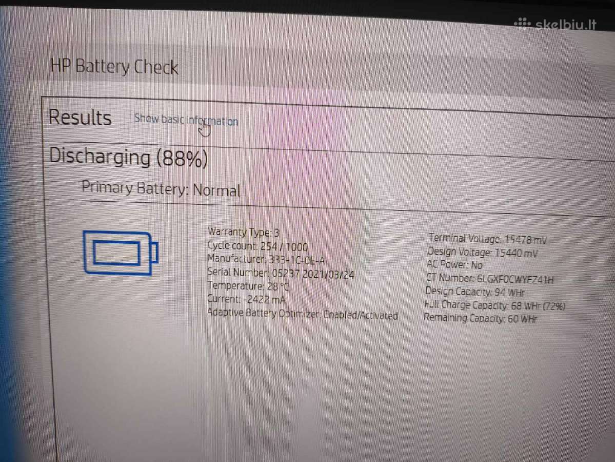 Hp Zbook Fury 15 G7 i7-10850h 32gb 1tb SSD 28% - nuotraukos Nr. 7