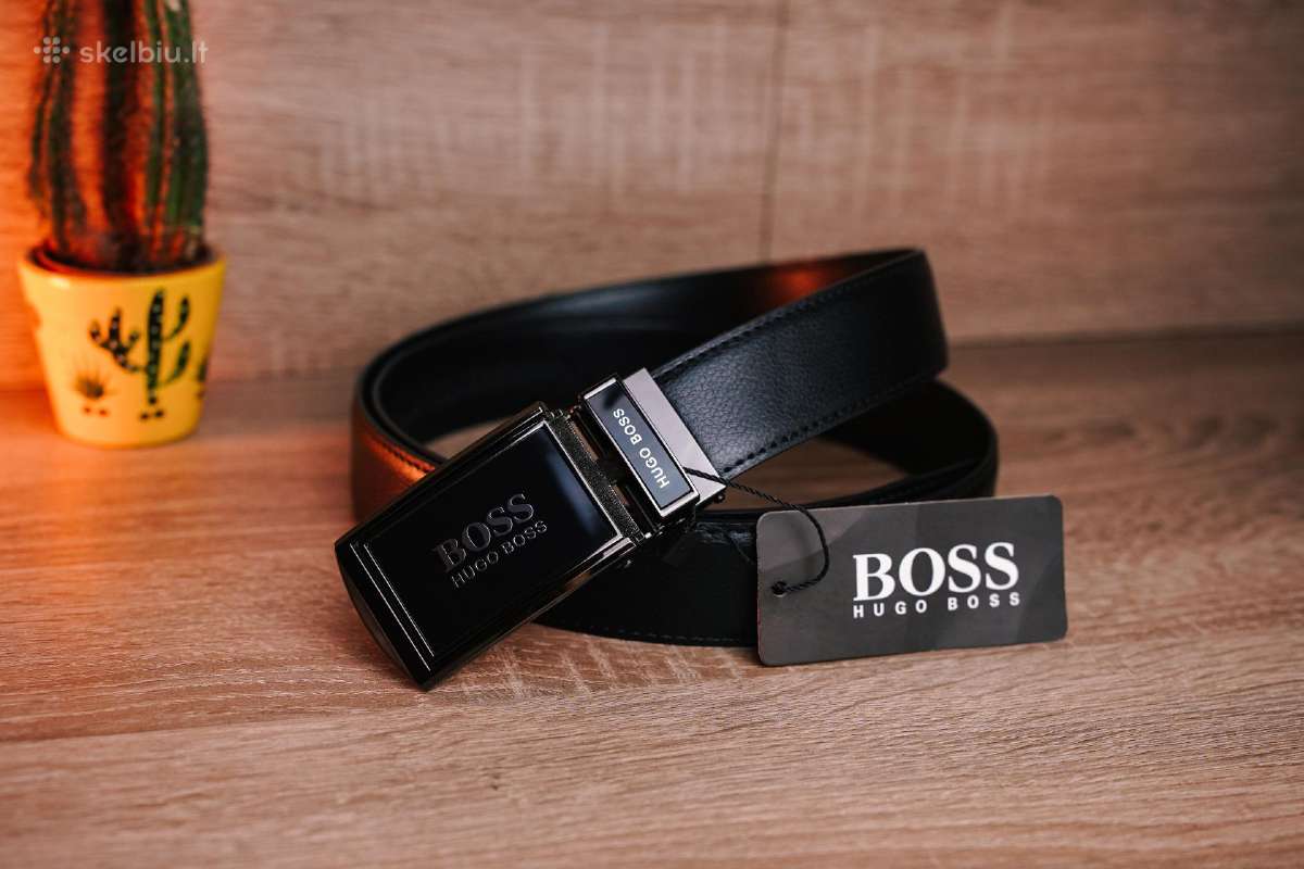 Automatinis odinis Hugo Boss vyriškas diržas - nuotraukos Nr. 5