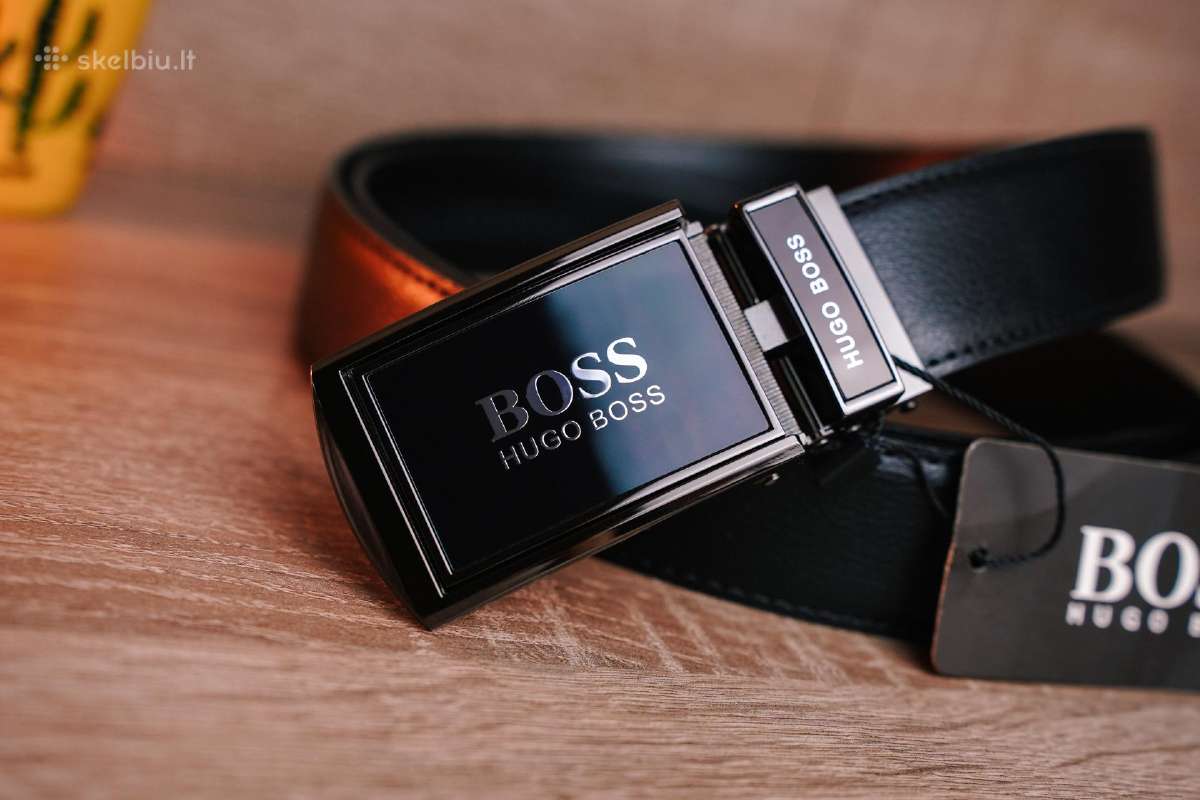 Automatinis odinis Hugo Boss vyriškas diržas - nuotraukos Nr. 3