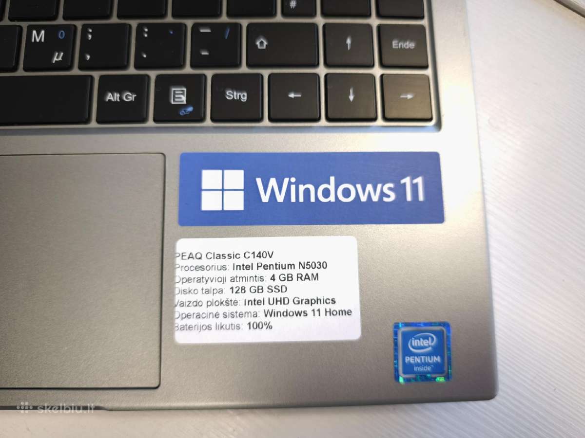 Idealus Peaq Classic C140v laptop 100% baterija - nuotraukos Nr. 3
