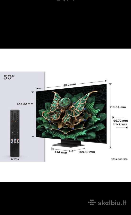 Televizorius Tcl 50c7k, 50, 4k, 144hz - nuotraukos Nr. 4