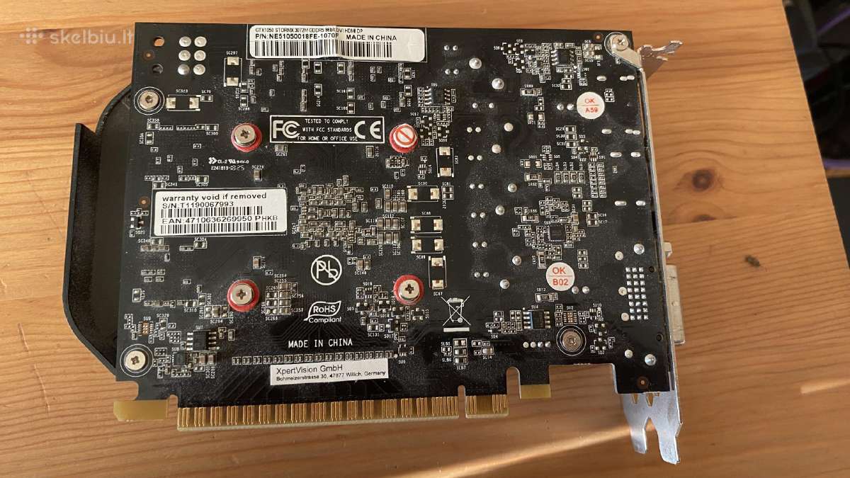 Vaizdo plokštė Geforce Gtx 1050 3gb - nuotraukos Nr. 3