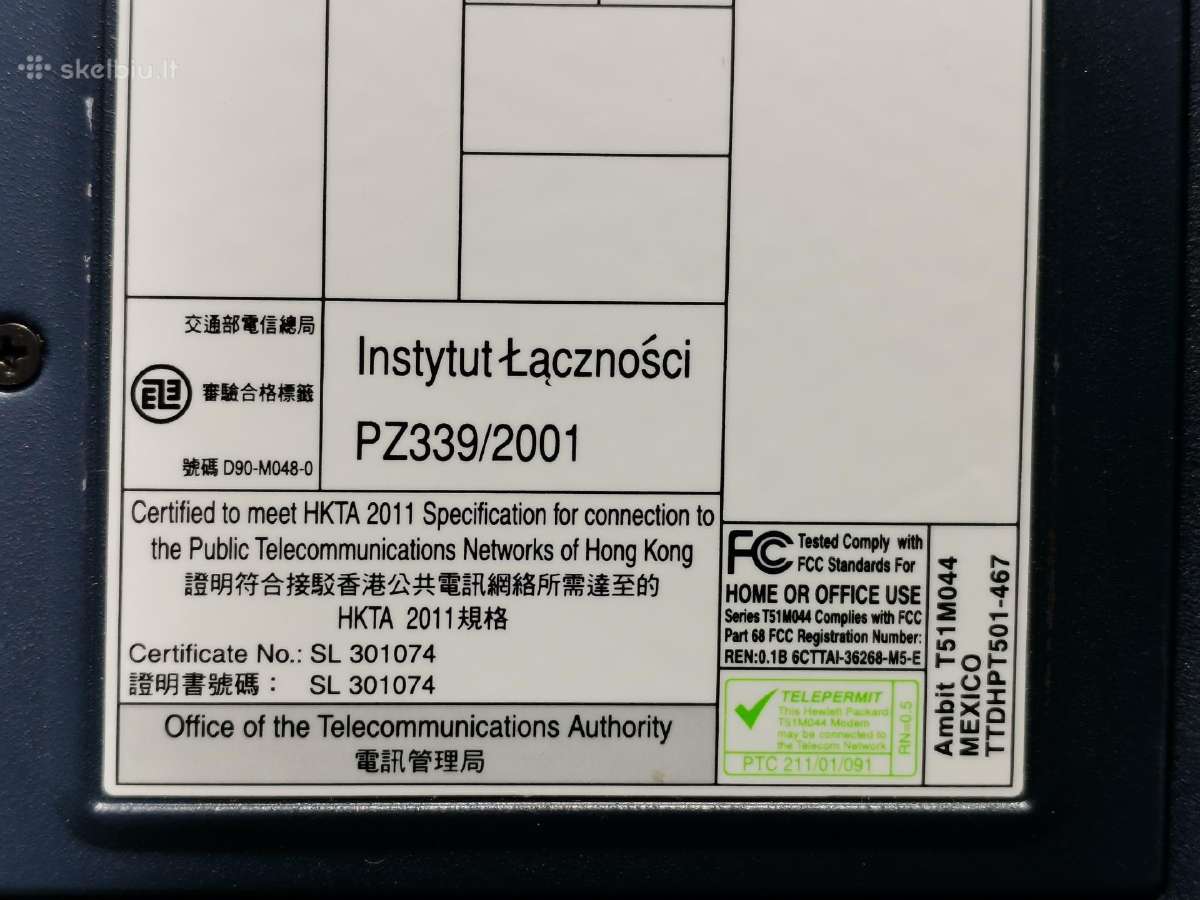 Hp Omnibook Xe3l, modelis F4159hsrr. - nuotraukos Nr. 15