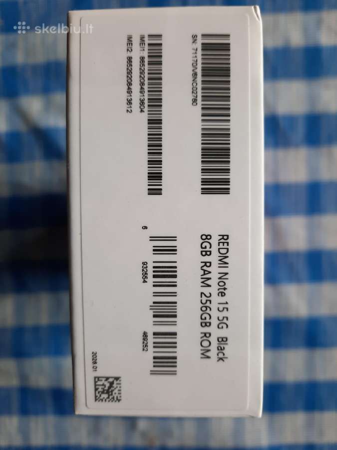 Xiaomi Redmi Note15.256gb.5G.naujas - nuotraukos Nr. 3