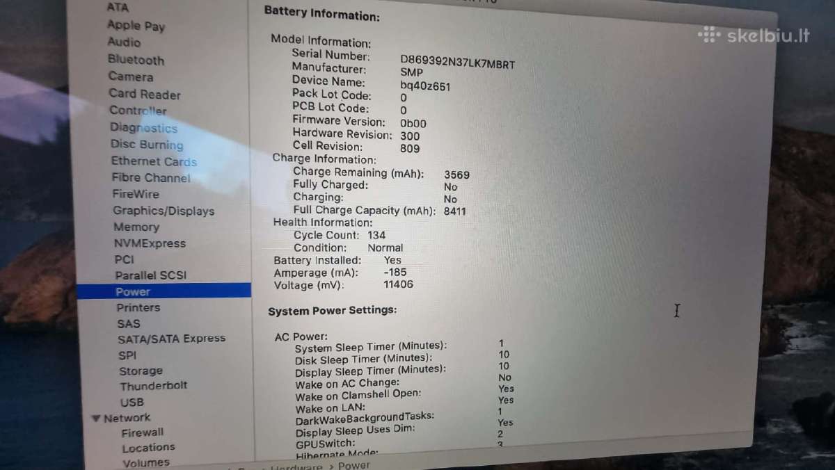 MacBook pro a2141 2019 16inch - nuotraukos Nr. 2