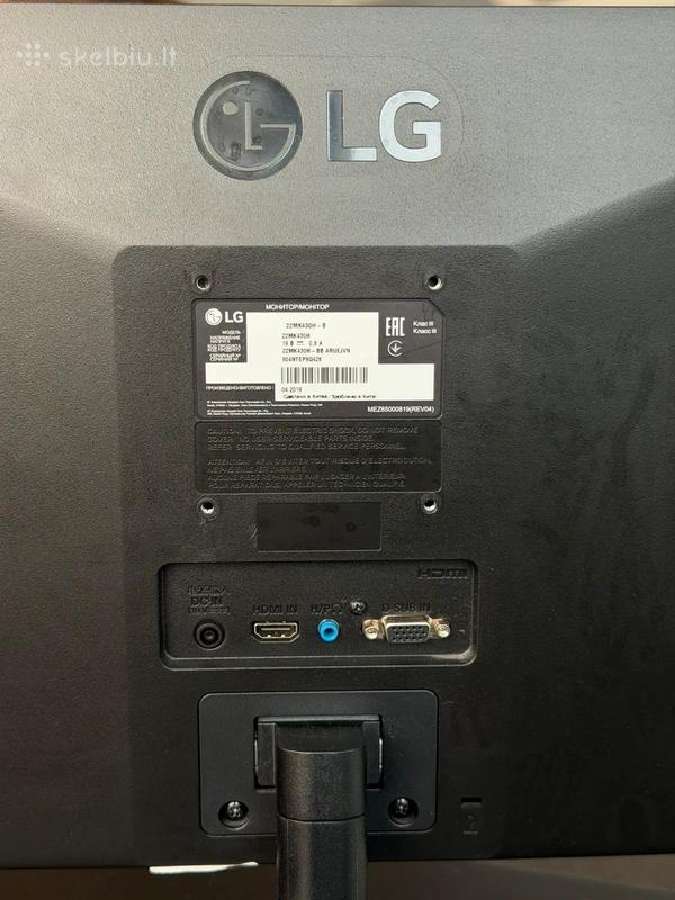 LG 22мк(вк)400н / Мк(вк)430н - 22" Monitor - nuotraukos Nr. 4