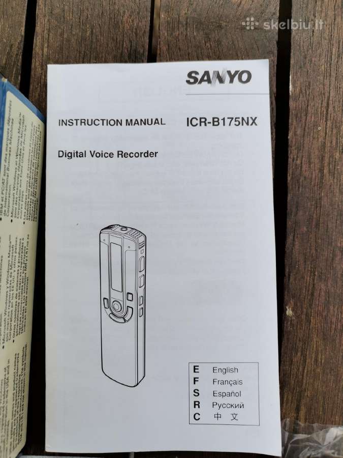 Sanyo Icr-b175nx skaitmeninis diktofonas nenaudota - nuotraukos Nr. 3