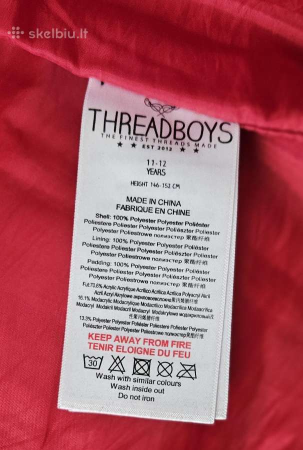 Striukė žieminė Threadboys vaikiška Dydis-146/152 - nuotraukos Nr. 6