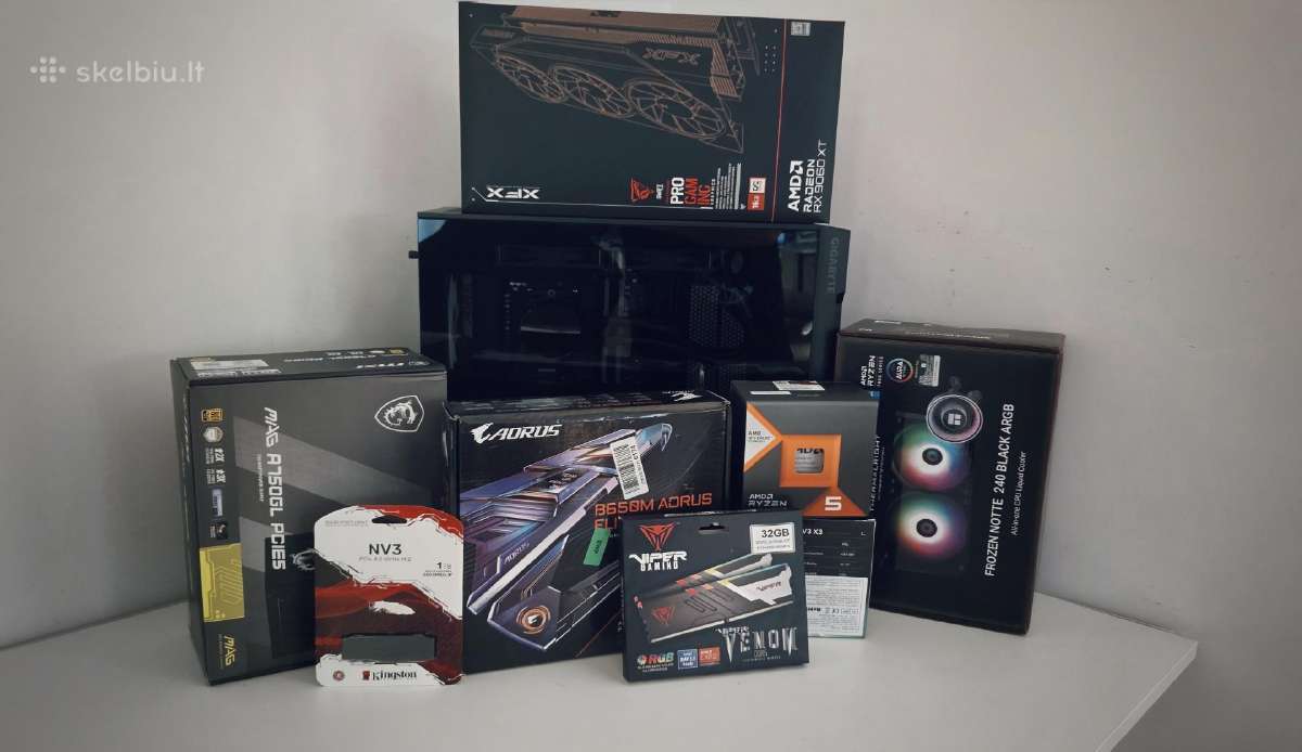 Ryzen 5 9600x Rx 9060 XT Oc 16gb 32g M2 Gold Psu - nuotraukos Nr. 23