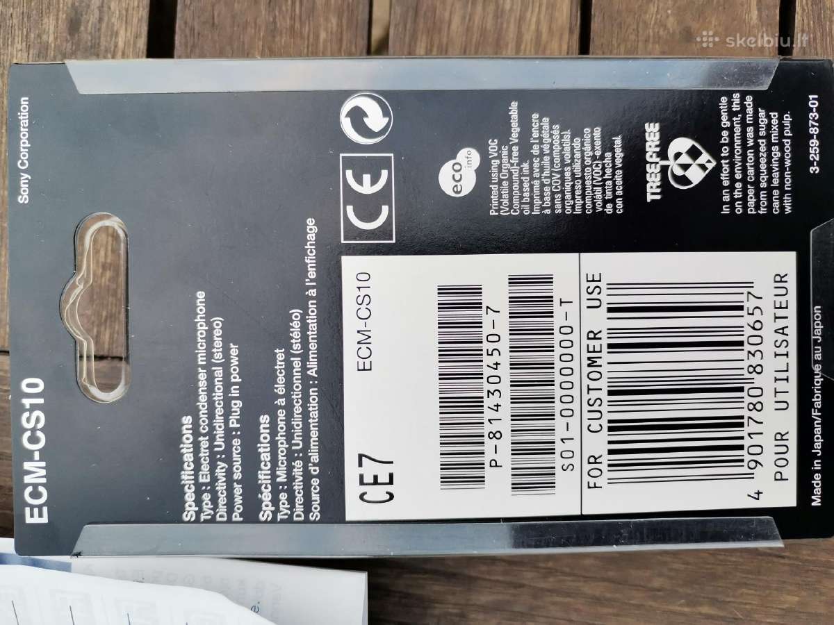 Originalus Nenaudotas mikrofonas Sony Ecm-sc10 - nuotraukos Nr. 2