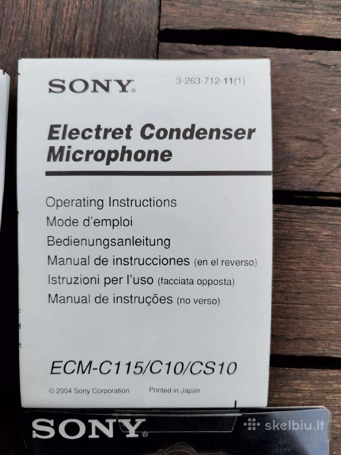 Originalus Nenaudotas mikrofonas Sony Ecm-sc10 - nuotraukos Nr. 4